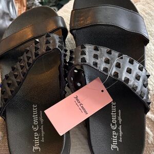 Juicy Couture Black Studded Sandals